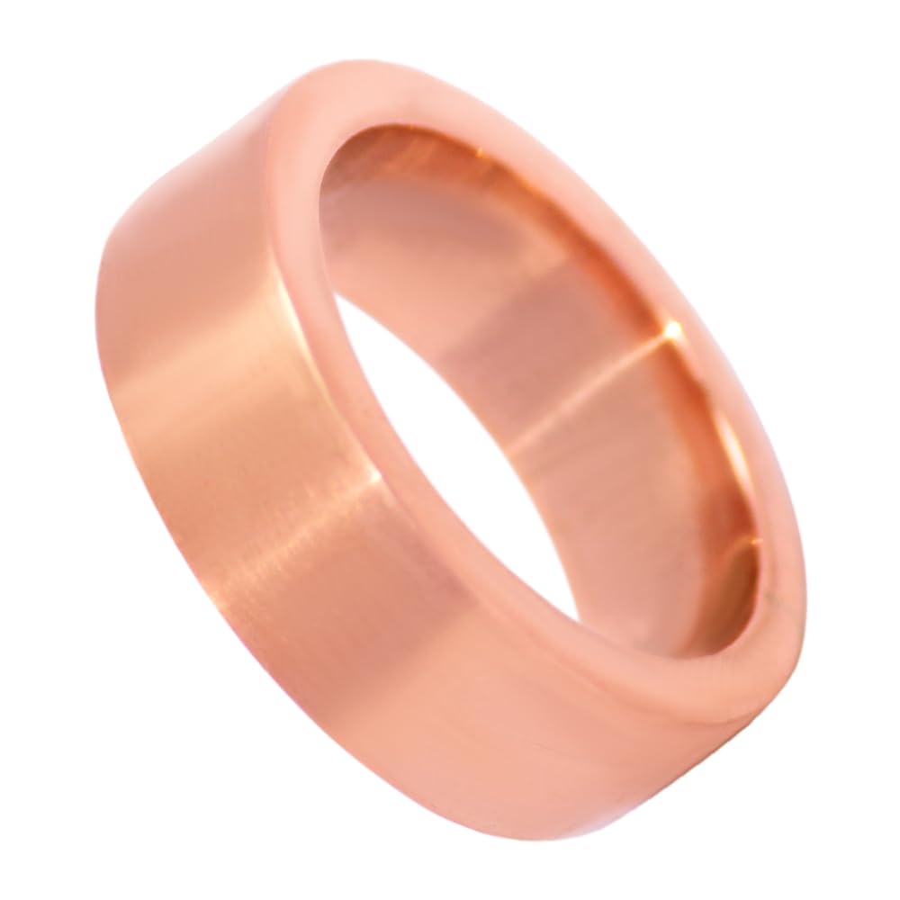 Krishnaa Jewels Pure Copper Handcraftede Natural Healing 2mm Heavy Thick Ring Ethnic Jewelry for Men and Women (13.5)