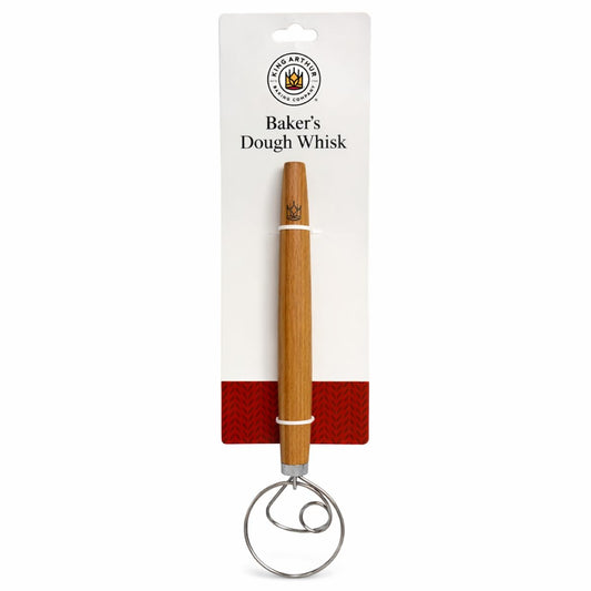 King Arthur Baking Company Baker’s Dough Whisk, Single-Loop, 18/8 Stainless Steel, For Mixing Bread, Sourdough, Pizza, And Cookie Dough
