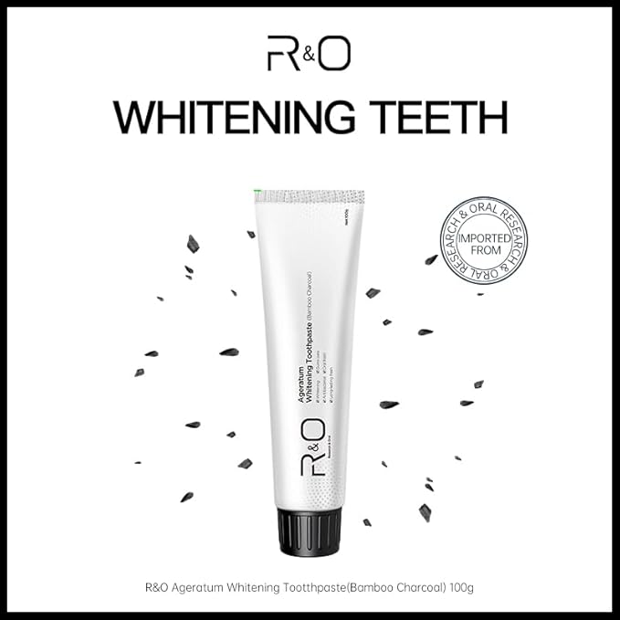 R&O Ageratum Whitening Toothpaste with Bamboo Charcoal, 3.53 oz - Great for Teeth Whitening, Reduces Plaque, Removes Stubborn Stains, Promotes Oral Health, Long - Lasting Fresh Breath (2)