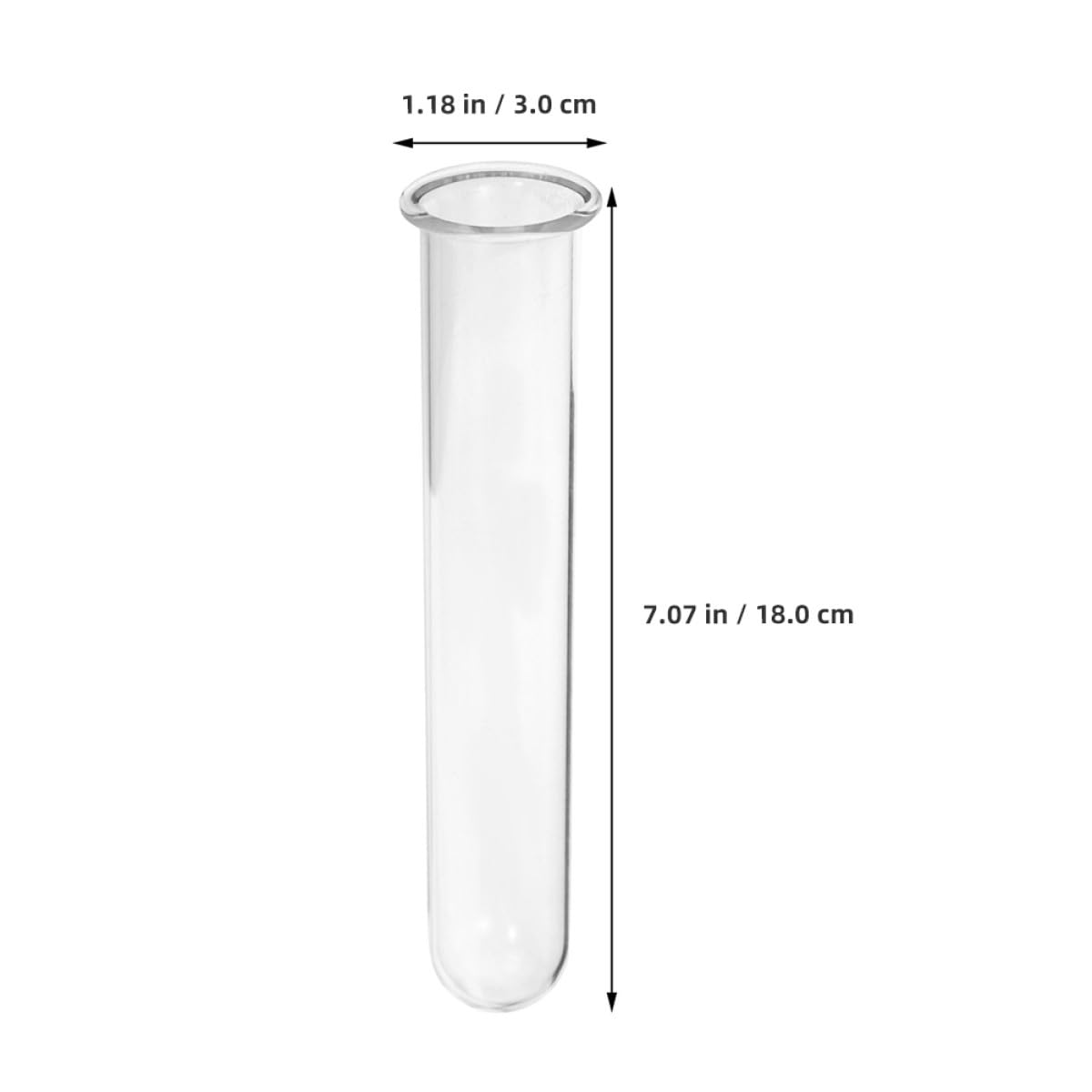 VALICLUD 4Pcs Glass Plant Tubes Propagation Vase Set 2.5X3X18Cm Hydroponic Test Tube Holders for Desk Terrarium Home Office Plant Propagation