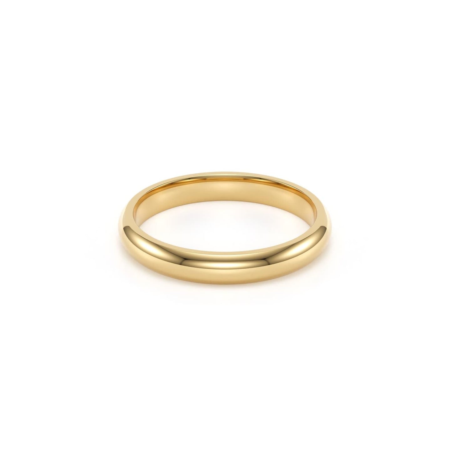 SHOP WGS 4mm 14K Solid Gold Wedding Band for Men & Women - Italian Real 14K Gold Plain Rings for Men - Solid Gold Wedding Bands Size 7