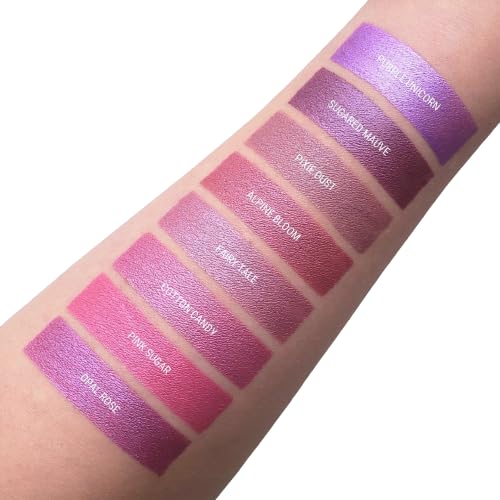 Aromi Metallic Liquid Lipstick | Dusty Rose Lip Color w/Shimmery Finish, Long-Lasting, Waterproof, Nude Berry, Vegan, Cruelty-Free (Pixie Dust)