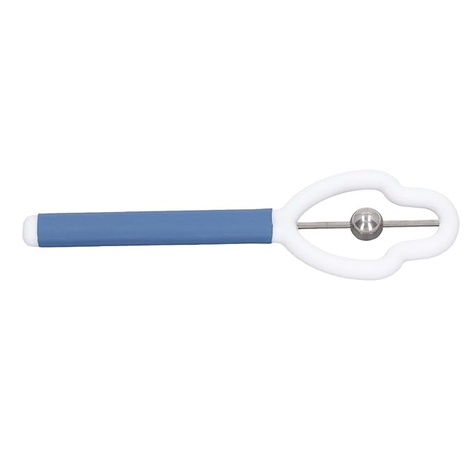 ANGGREK Oral Muscle Training Tool, Safe Tongue Tip Exercise Tool Gourd Shaped Portable Ergonomic for Dysarthria for Children (Blue White)