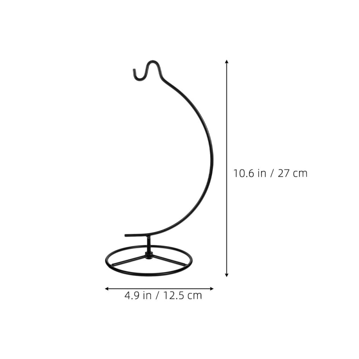 NUOBESTY 2pcs Moon-shaped Hanging Ornament Display Stand Iron Hook Rack for Air Plants Tillandsia Planter Holder Home Decoration Indoor Use