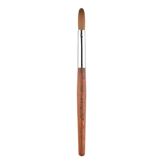 Rolabling Nail Brush Kolinsky Sable Acrylic Nail Art Brush Professional Red Wooden Nail Brush (16#)