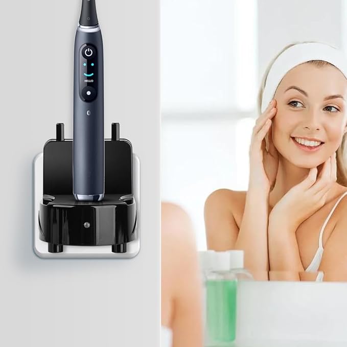 Wall Charger for Oral-B Braun Electric Toothbrush, Wireless Electric Toothbrush Wall Charger for Oral-B and Braun Most Models (Excluding IO 7/8/9/10 and Pulsonic Series) (Black)