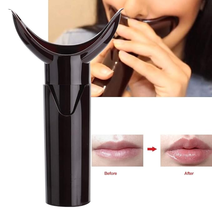 Lip Plumper Device, Portable Lips Enhancer, Lip Vacuum Suction Device Lip Plumping Tool Lip Trainer, Manual Enhancement Accessory Lips Beauty Tool(Dark Red)