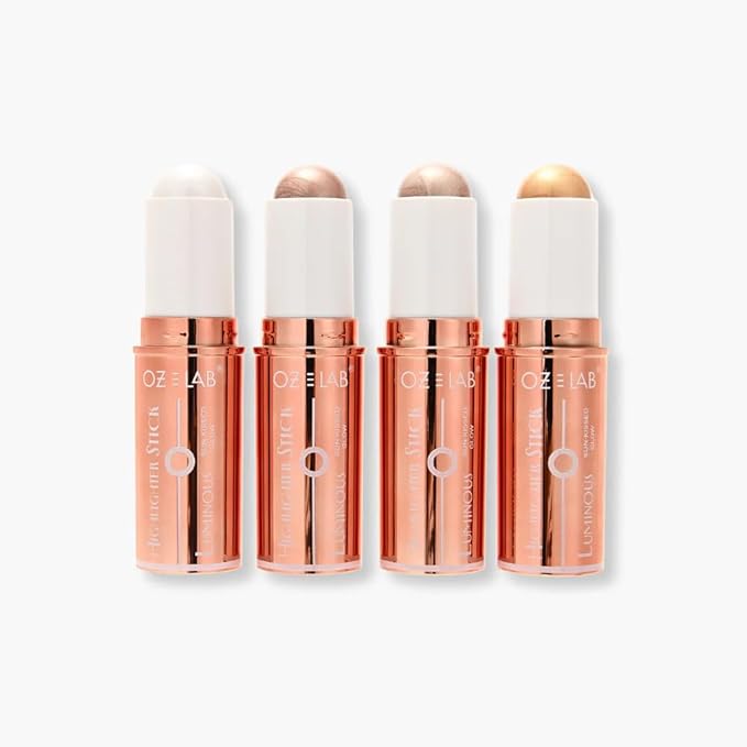Rise and Shine Highlighter Stick Rose Gold – Long-Lasting Creamy Glow, Buildable Shimmer, Easy Application, Vegan and Cruelty-Free, 8g/0.28fl.oz，pack of 1