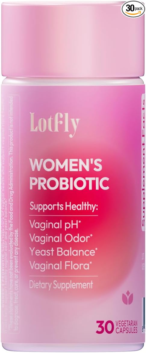 Vaginal Probiotics for Women – pH Balance Support with Prebiotics & Lactobacillus Probiotic Blend – Healthy Vaginal Flora & Odor Control – Women's Vaginal Health Supplement – 30 Capsules