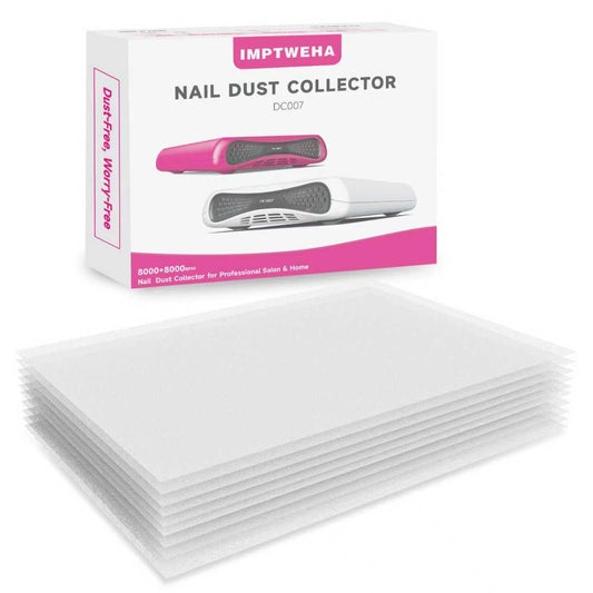 Professional Nail Dust Collector Acrylic Nail Tools filter paper 60 sheets.It is recommended to change the filter paper after 3-5 uses.（Light gray）