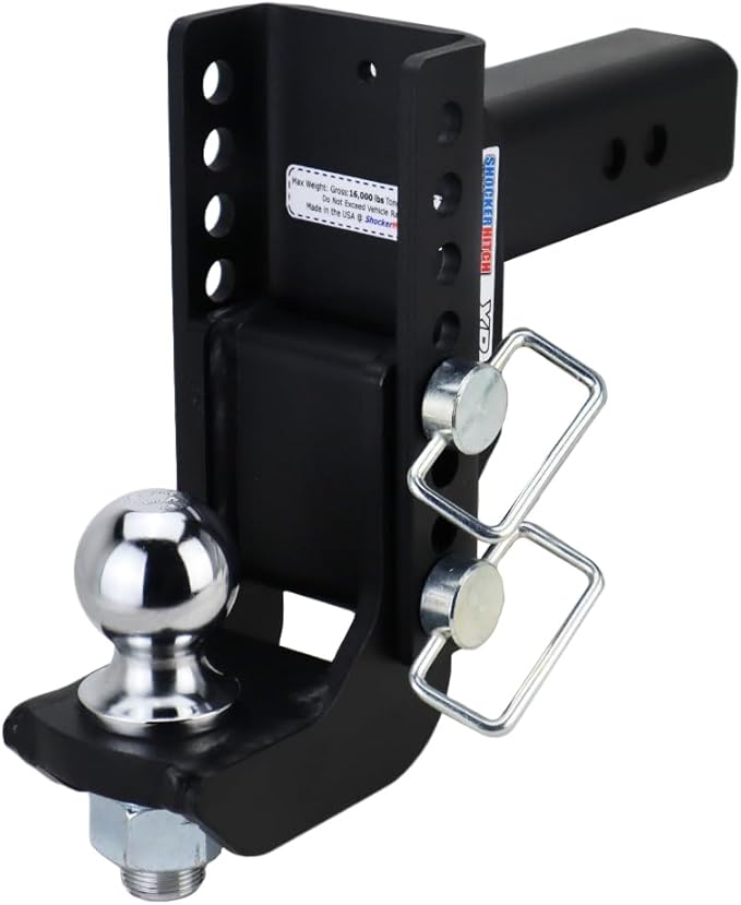 Shocker XR Adjustable Drop Hitch, Fits 2-1/2"Hitch Has 2" Ball 0-7-1/2" Drop