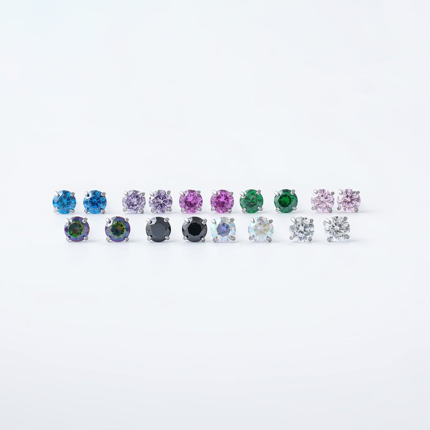1 Pair Implant Grade Titanium Stud Earrings Set Hypoallergenic 3mm 4mm 5mm 6mm Cubic Zirconia G23 Titanium Earring Studs for Women Men for Sensitive Ear (3mm clear)