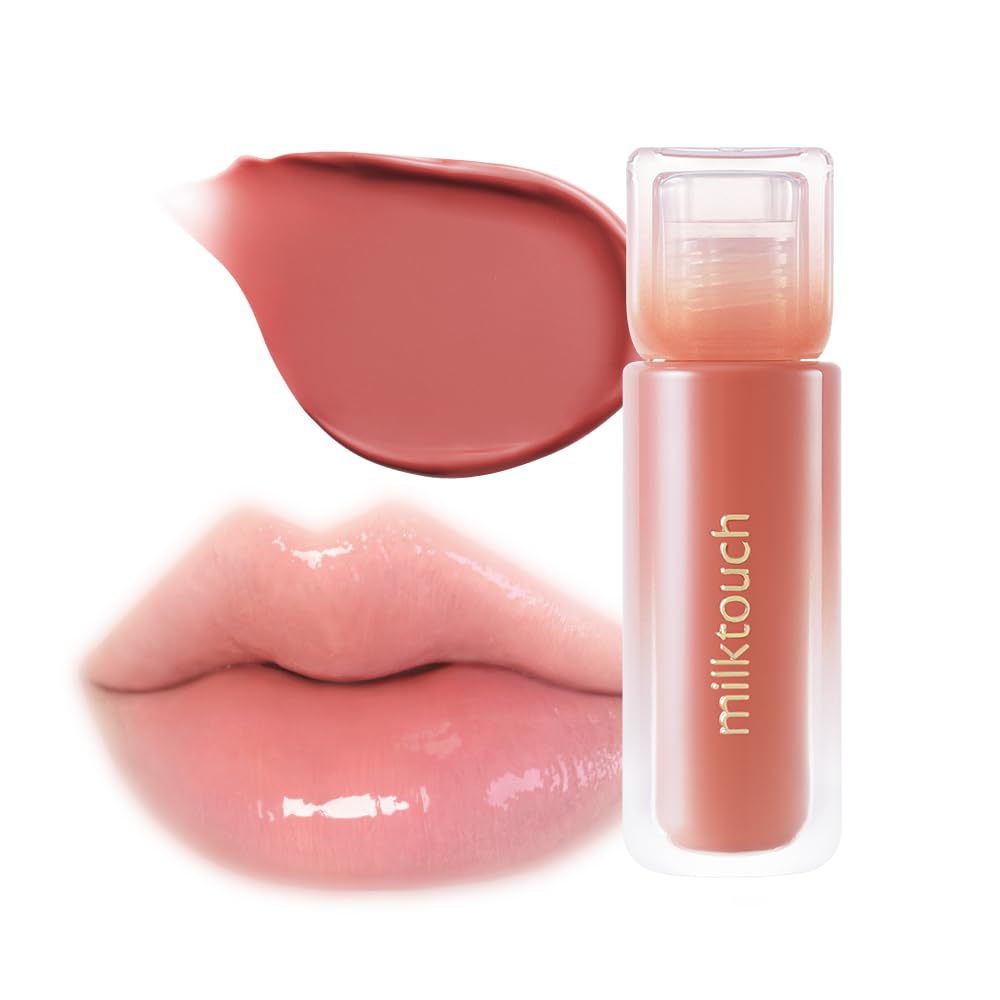 MILKTOUCH Dew Stain Sheer Lip Gloss (01 Morning Haze, 0.14 Fl Oz (Pack of 1))