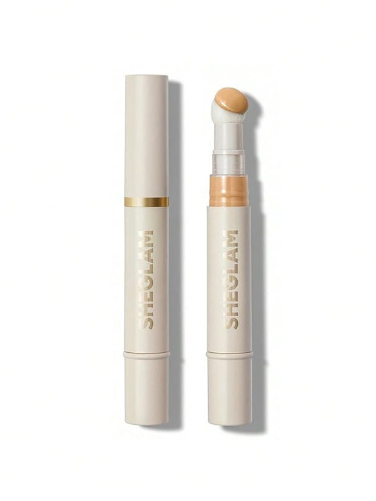 SHEGLAM Complexion Boost Concealer Sponge-Head Applicator Matte Liquid Concealer Long Lasting Brightening Color Corrector Weightless All-Day Long Lasting Hydrating Concealer-Nude