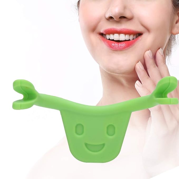 Smile Corrector, Face Trainer Smile Beauty Maker Trainer Forming Mouth Exerciser Training Mouth-shape Exercise Device for Lip Tattoo(Green)