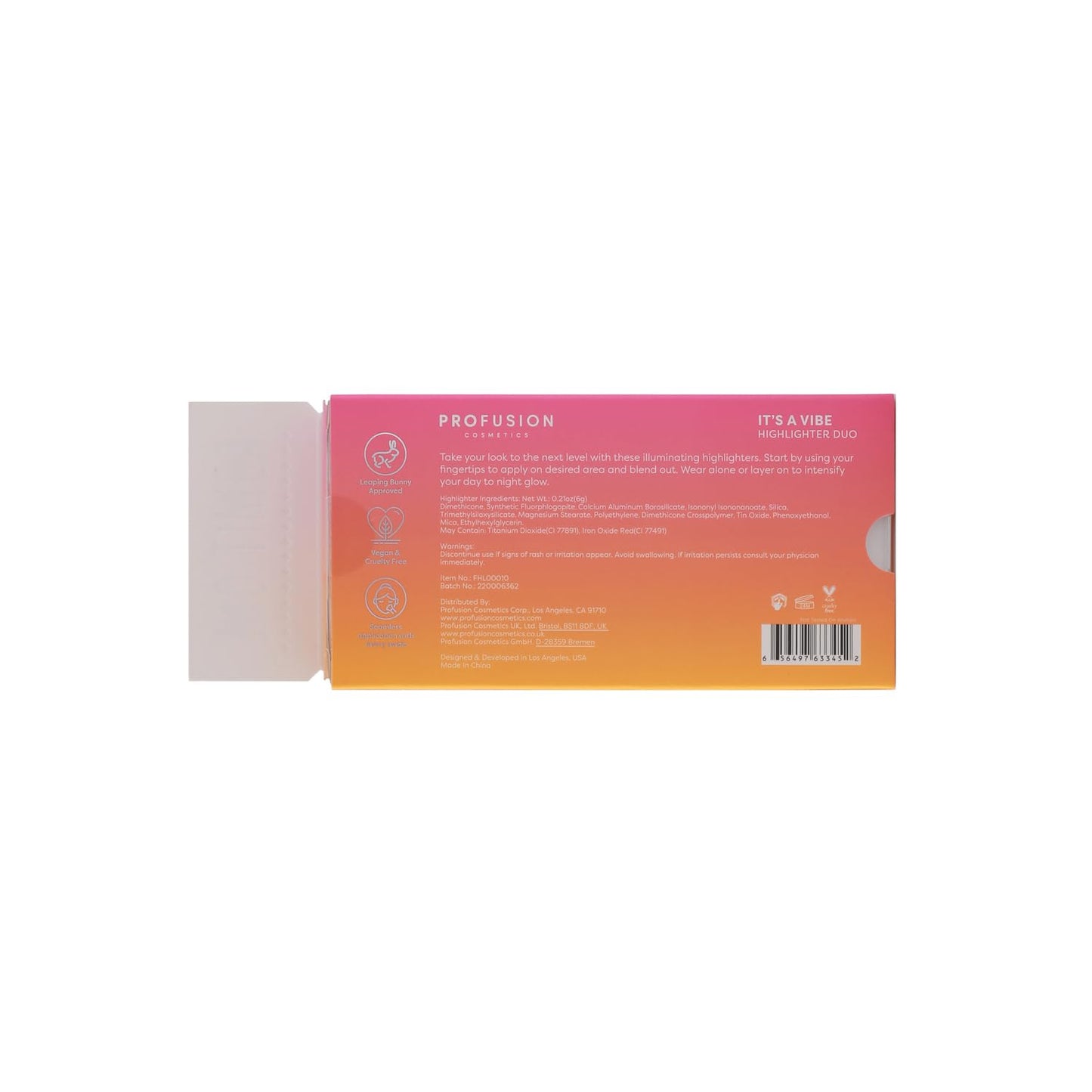 Profusion Cosmetics It's a Vibe Admit One Highlighter Duo, Long-Wearing Vegan Formula with Aura Shade, lluminating Powder, Cruelty-Free Makeup for Day to Night Glam