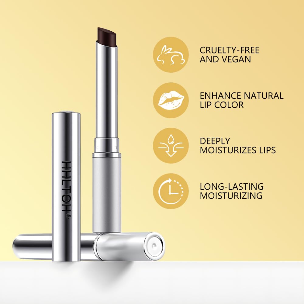 1PCS Honey Tinted Lip Balms Lip Stain, Sheer Hydrating Lip Balm for Women All Skin Tones, Korean Natural Black Cherry Lip Tint Moisturizing Nourishing Lips Balm Lipstick, Bálsamo labial con color miel