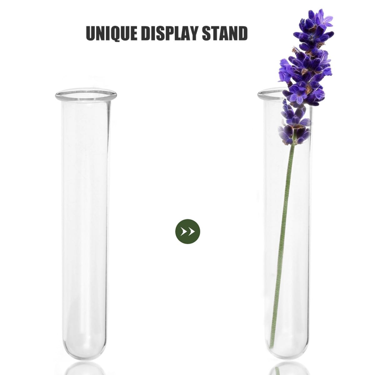 Uonlytech 4pcs Glass Plant Propagation Test Tubes Vases Hydroponic Flower Holder 2.5x3x18cm Glass Tubes for Desktop Terrarium and Plant Rooting