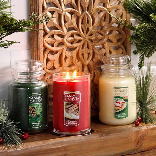 Yankee Candle Christmas Cookie Scented Classic 22oz Large Jar Single Wick Candle Over 110 Hours of Burn Time Perfect for Holiday Gifting and Celebration