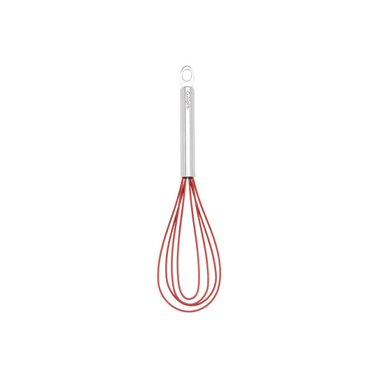 Cuisipro 10-Inch Silicone Flat Whisk, Red