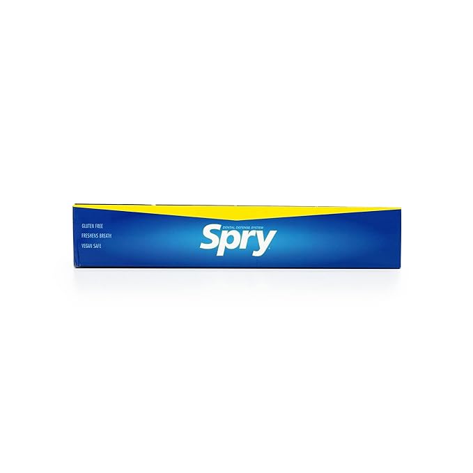Spry Fresh Natural Xylitol Chewing Gum Dental Defense System - Aspartame-Free, Sugar-Free, Non-GMO, Gluten-Free (Peppermint, 10 Count Blister Cards - Pack of 20)