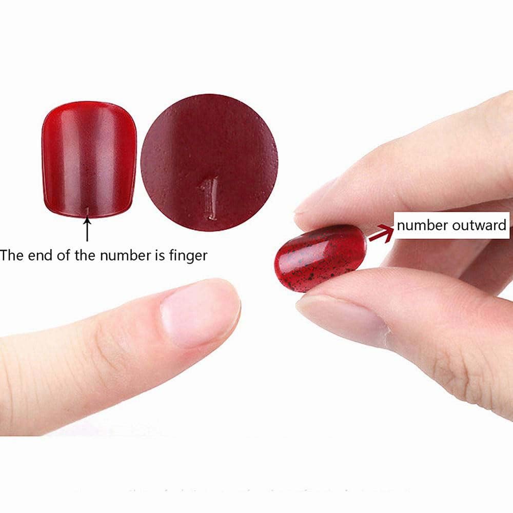QQPPOLIU French Tip Press on Nails Short Length with Design Fake Nails Nude Glue on Nails for Women 24pcs