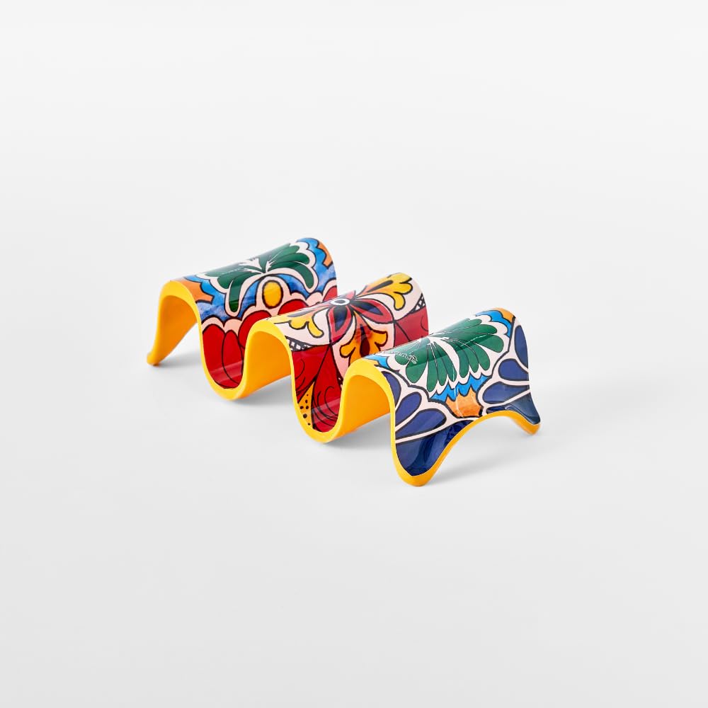 Prepara Multiple Taco Holder, Yellow, Holds 3 Tacos