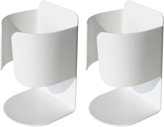 Electric Toothbrush Holder Wall Mount, 304 Stainless Steel Self-Adhesive Bathroom Organizer for Electric Toothbrush, Toothpaste & Face Wash-Space Saving, Waterproof, Holds Up to 10lbs (White 2 Pack)