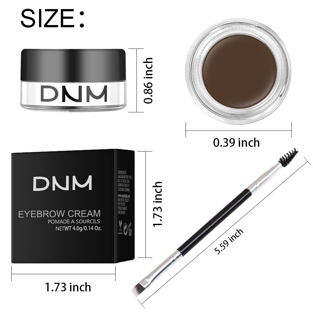 evpct Soft Brown Eyebrow Powder Pomade Gel Shaper Makeup Kit with Dual-ended Brush, Eyebrow Stencil Kit for Women Shaping, Eye Brow Pomade Stencil Shaper Tinting kits for Women Long Lasting Waterproof