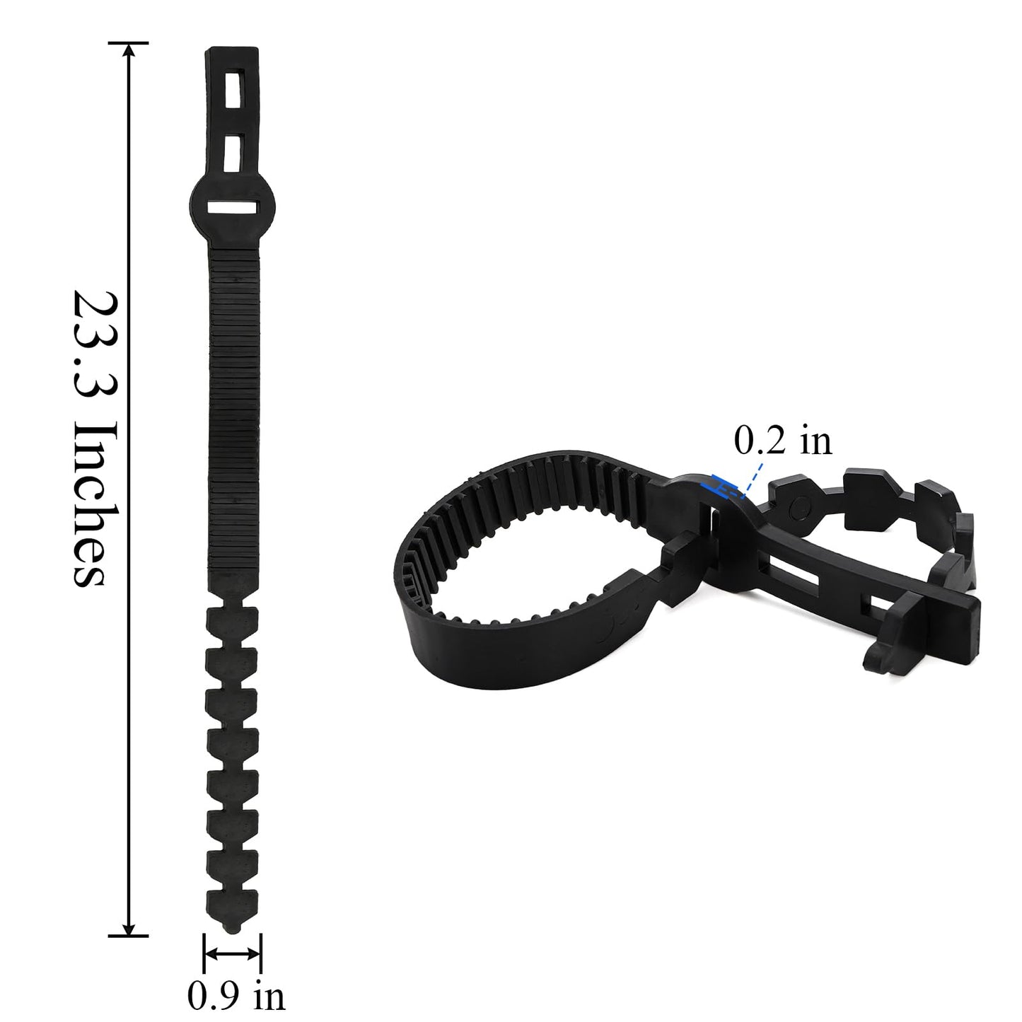 Coloch 10 Pieces Tree Stake Support Bands, Adjustable Tree Plant Ties Reusable Garden Trees Strap Durable Branch Rubber Ties Garden Stake Connectors for Cable Plant, Young Tree, 23.3 Inches