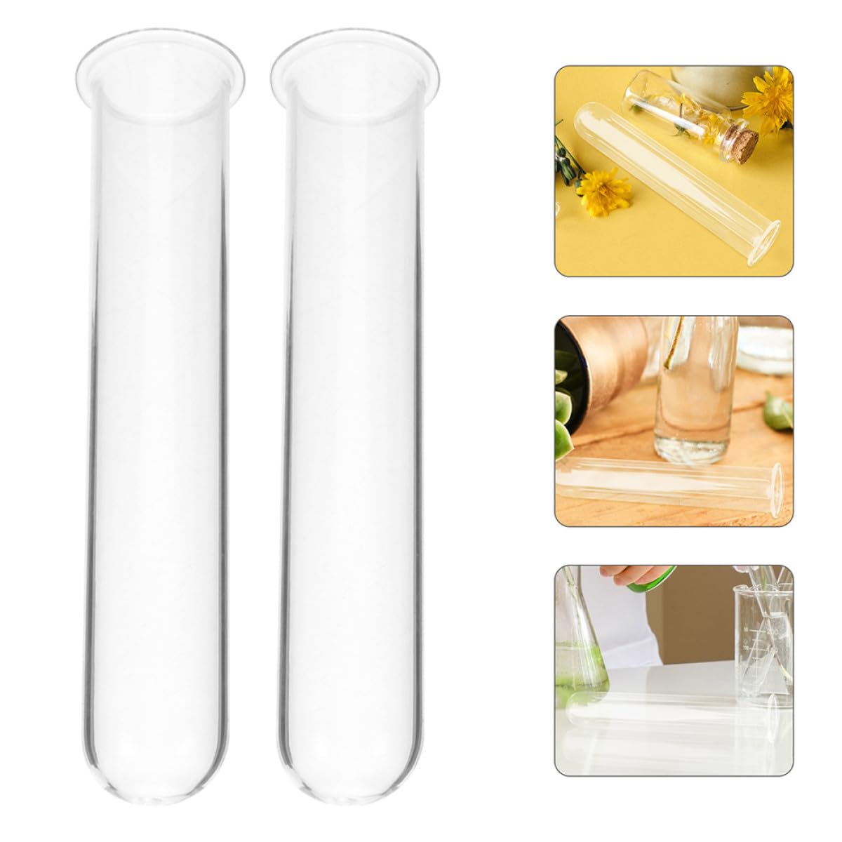 ARTSEWPLY 4Pcs Glass Test Tube Vases for Plant Propagation Hydroponic Glass Planter Decorative Terrarium Flower Holder for Home Office Desk Display