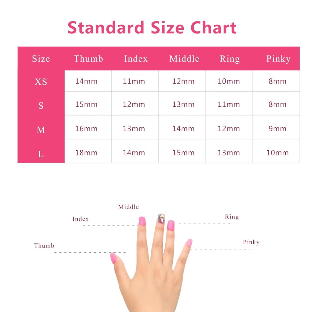 LOVFUL Reusable Press on Nails | Salon Quality Sustainable Style Handmade with Full Covered Crystals | Square Classic Regular 1.3 in | (Midnight Rose, M)