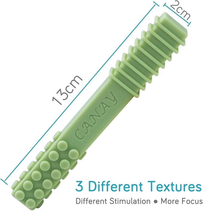 Xtra Tough Sensory Chew Stick Toys (5 Pack) - Designed for ADHD, Autism, SPD, Oral Motor Stimulation, Special Needs - Extra Tough Sensory Oral Motor Chew Tool (Toughest - Aggressive Chewer)