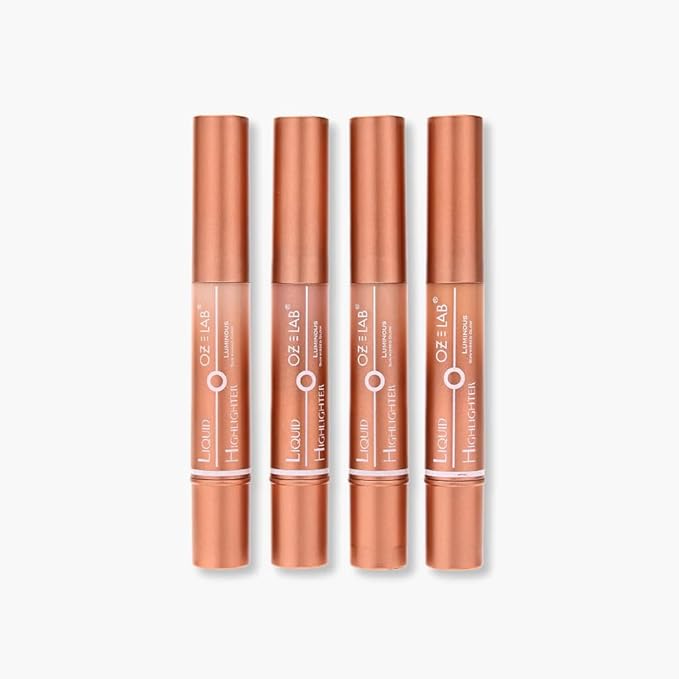 Angelo Glow Liquid Highlighter Wand Rose Gold – Buildable Illuminating Makeup Stick for Face and Body – Radiant Finish, 6ML/0.21FL.OZ，PACK OF 1