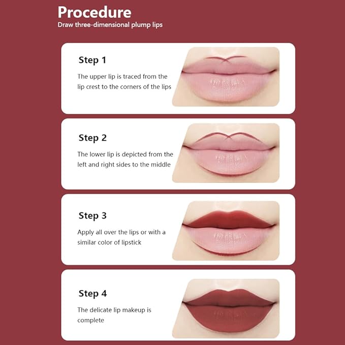 Matte Calligraphy Liquid Lip Liner Lipstick Pencil, Bark Long-Lasting Transfer-Proof Lip Stain Halloween Birthday Party Wear, Sheer Buildable Color, Fades to a Natural Wash of Colors