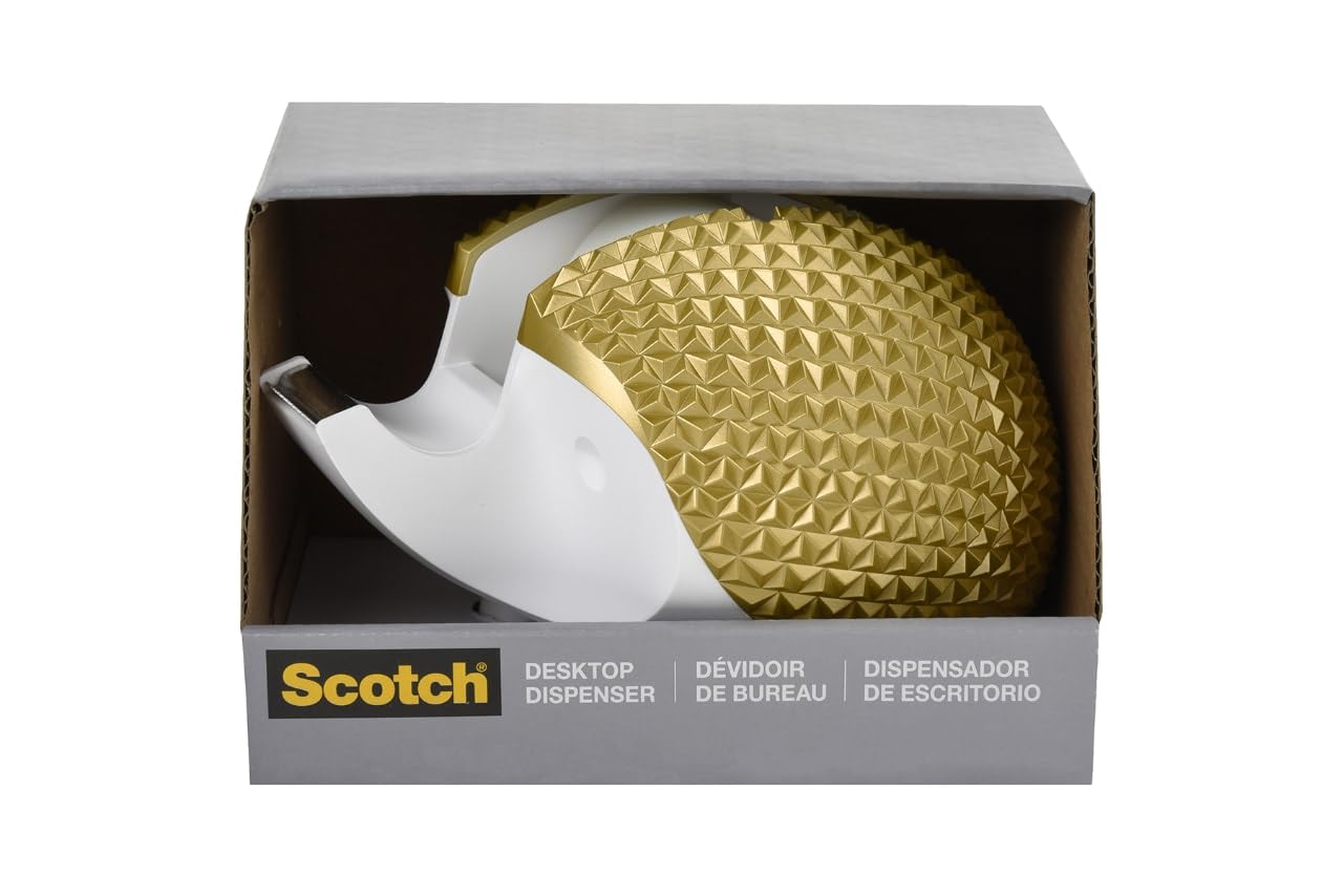 Scotch Desktop Tape Dispenser, Black, 2.7 in. x 2.7 in. x 6.4 in., 3 Tape Dispensers