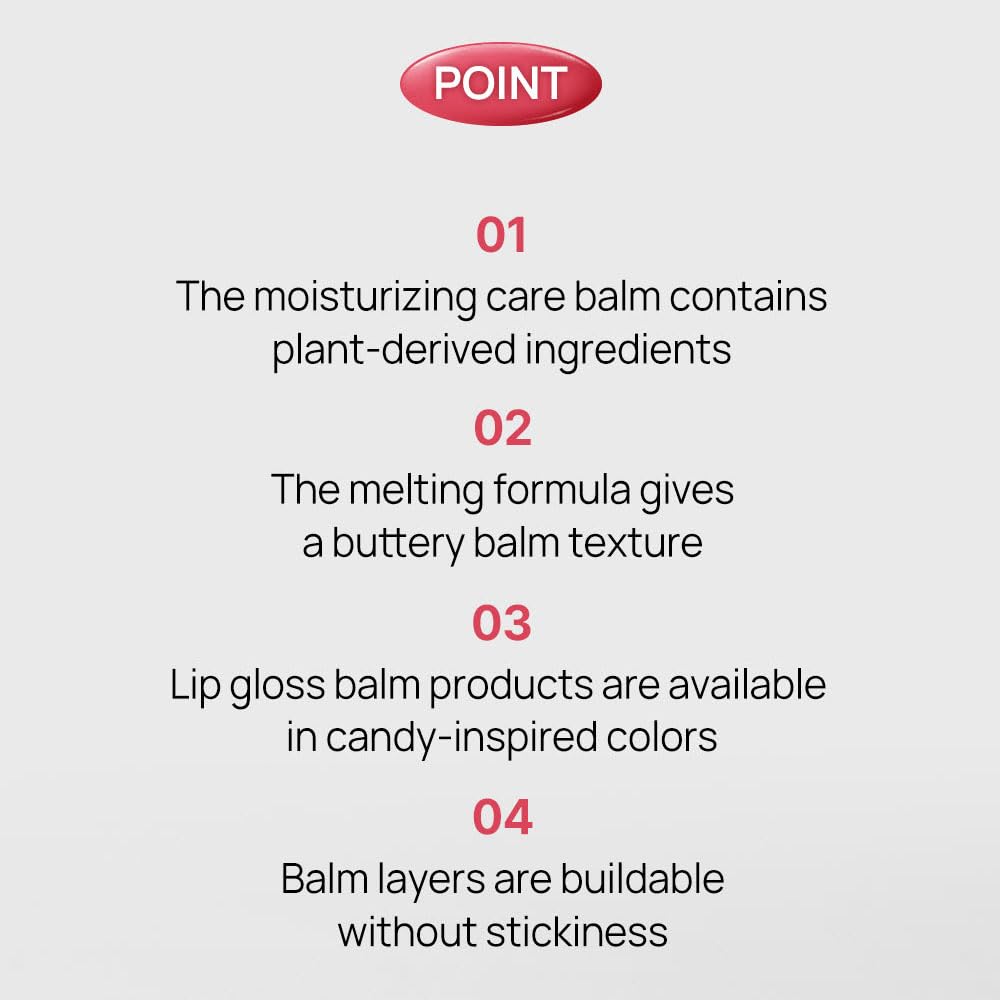 YNM Candy Gloss Balm 3g (09 MAUVE ROSY, 3g) (+9 colors) K-beauty, Tinted, Color Lipstick Balm, Glossy, Moisture, korean, Jello lips, Non-Sticky and Long-lasting