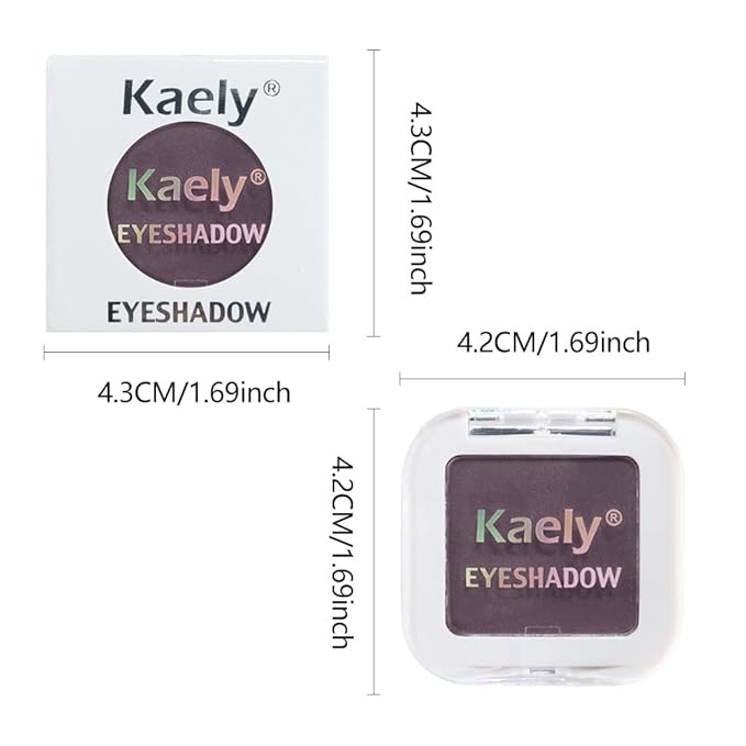 evpct Dark Brandied Plum Matte Single Eye Shadow Palette Makeup for Older Women, Deep Mauve Plum Purple Natural Cream Eyeshadow Palette for Green Eyes, High Pigment Mini Monochrome Eyeshadow