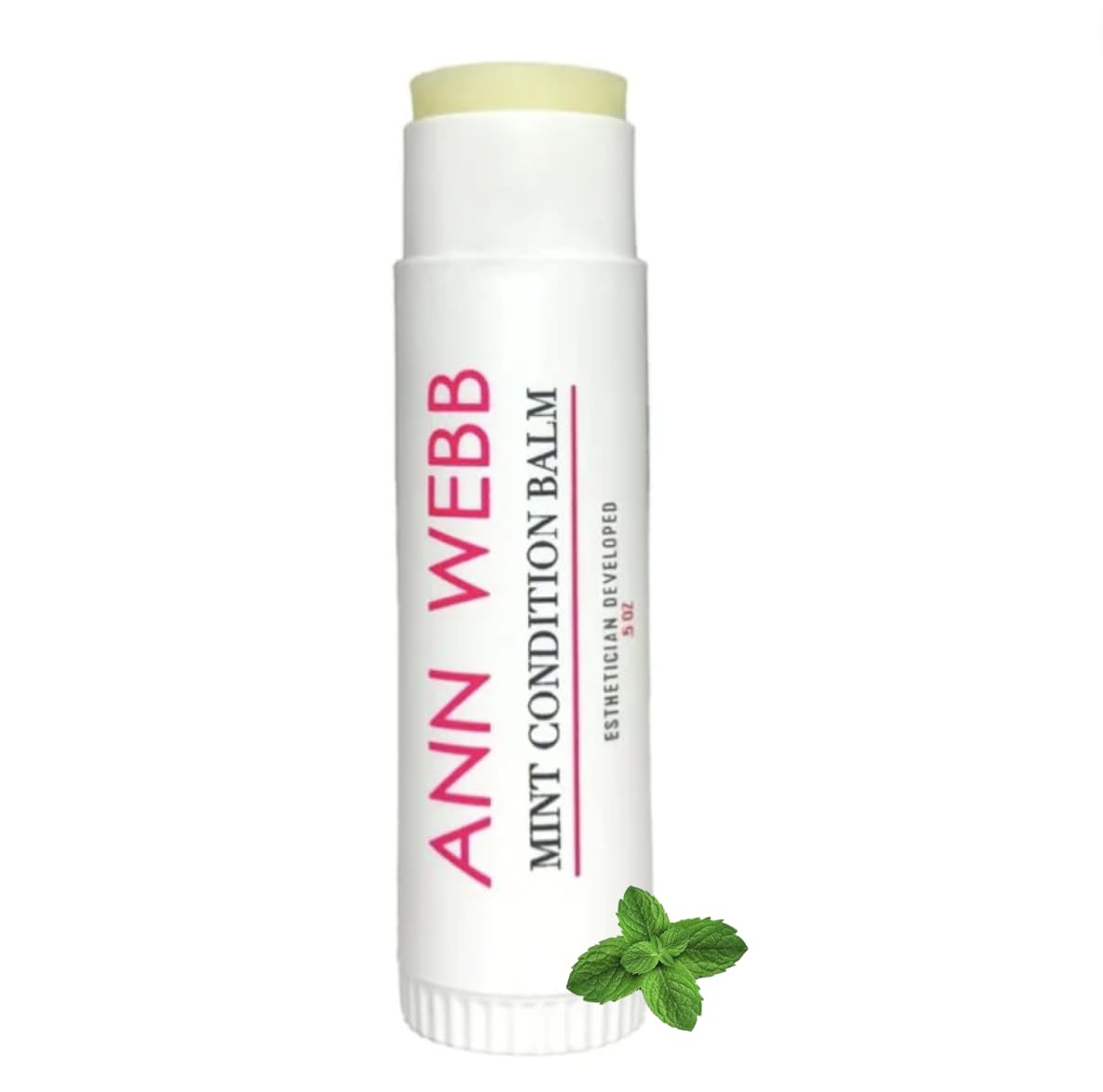 Balm Lip Moisturizer for Dry Lip Care - Organic Lip Balm for Chapped Lips - Anti-aging - UV protecting Lip Repair for Hydrating Lips Oversized - Best Balm - Mint Balm .5oz.