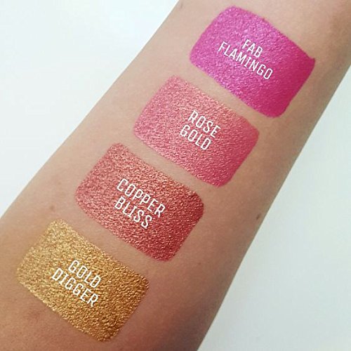 Aromi Gold Digger Metallic Liquid Lipstick, Bronze Yellow Lip Color with Shimmery Finish, Long-lasting Makeup, Handmade (Gold Digger)