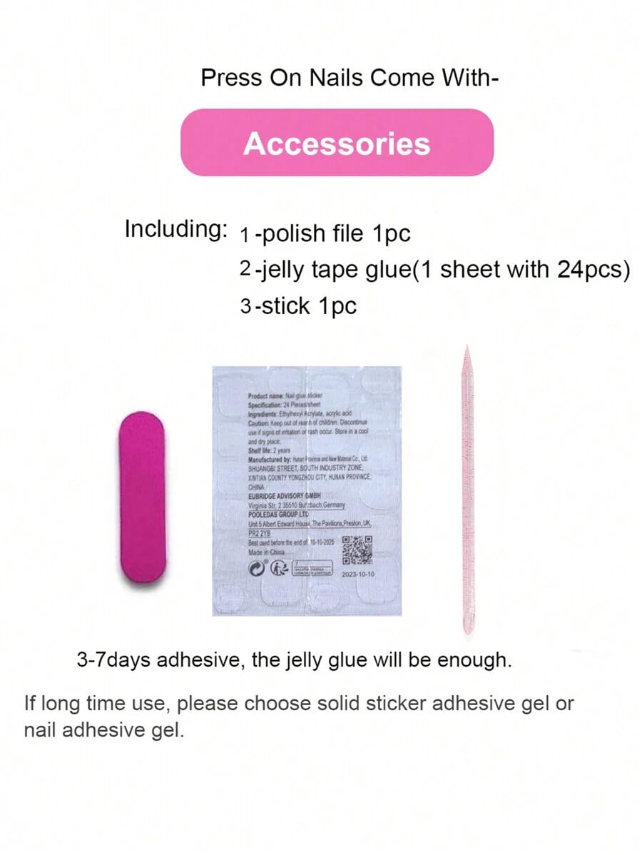 10pcs Short Square Handmade Press On Nails | Elegant Pearl Accent Nude Pink with Glitter Tips,New styles | Skip Salon Trips, Easy to Apply & Remove, Reusable (251104, XS)