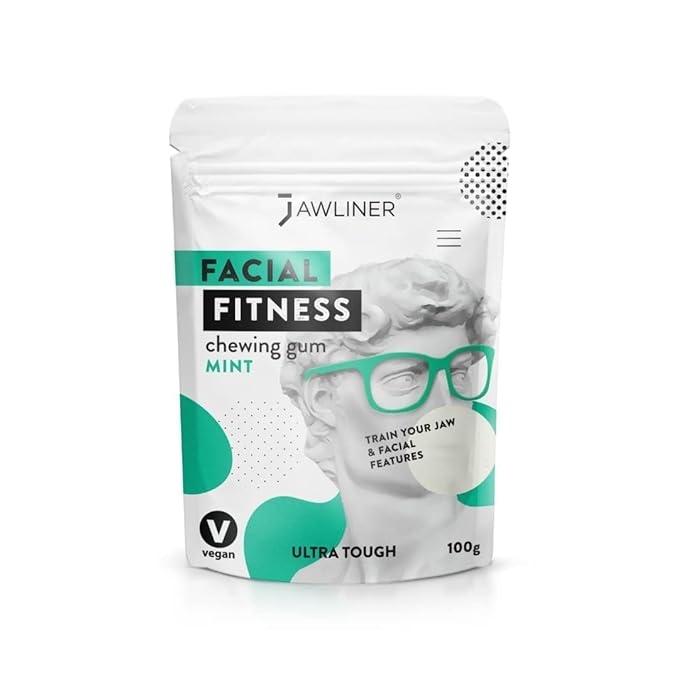 Jawliner® - Pioneers the Toughest Handmade 15x Harder Jawline Gum Includes 12 Weeks Coaching - Sugar-Free Mint Hard Gum - Jawline Exerciser for Mewing - Chewing Gum for Shaping the Jaw (2 Months Pack)