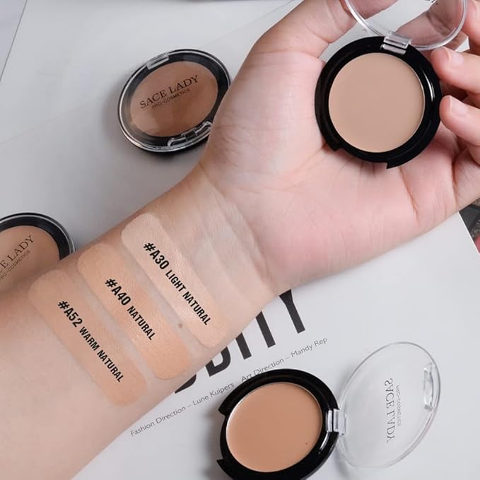 Full Coverage Concealer Cream Makeup, Sace Lady Waterproof Matte Smooth Concealer Corrector Long Lasting for Dark Spot Under Eye Circles Cover, 6g/0.2Oz (#30 Light Natural)