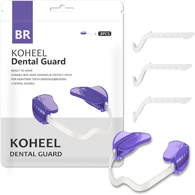 KOHEEL BR-PRO Adjustable Mouth Guard for Teeth Grinding and Clenching, No Boiling Night Guard, Stop Bruxism Dental Guard (2 Count)