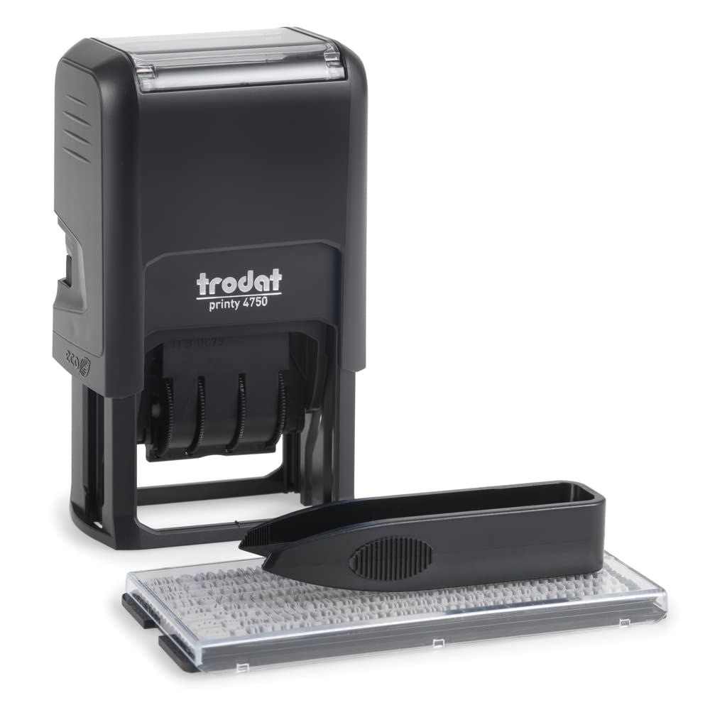 Trodat Printy Do It Yourself Self-Inking Message Dater,1.63 x 1, Blue/Red