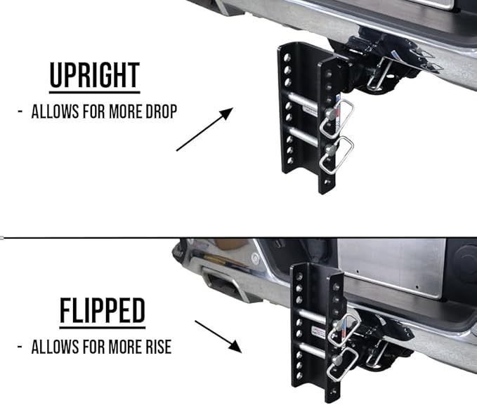 Shocker XR Adjustable Drop Hitch, Fits 2-1/2"Hitch Has 2-5/16"Ball 0-7-1/2" Drop