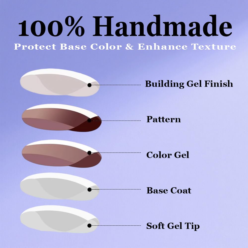 100% Handmade Press on Nails Short Square Handmade Nails with Red Christmas Hat Design Christmas False Nails Snow Stripe Nail Press ons Gold Glitter Holiday Fake Nails for Women Girls Size M 10Pcs