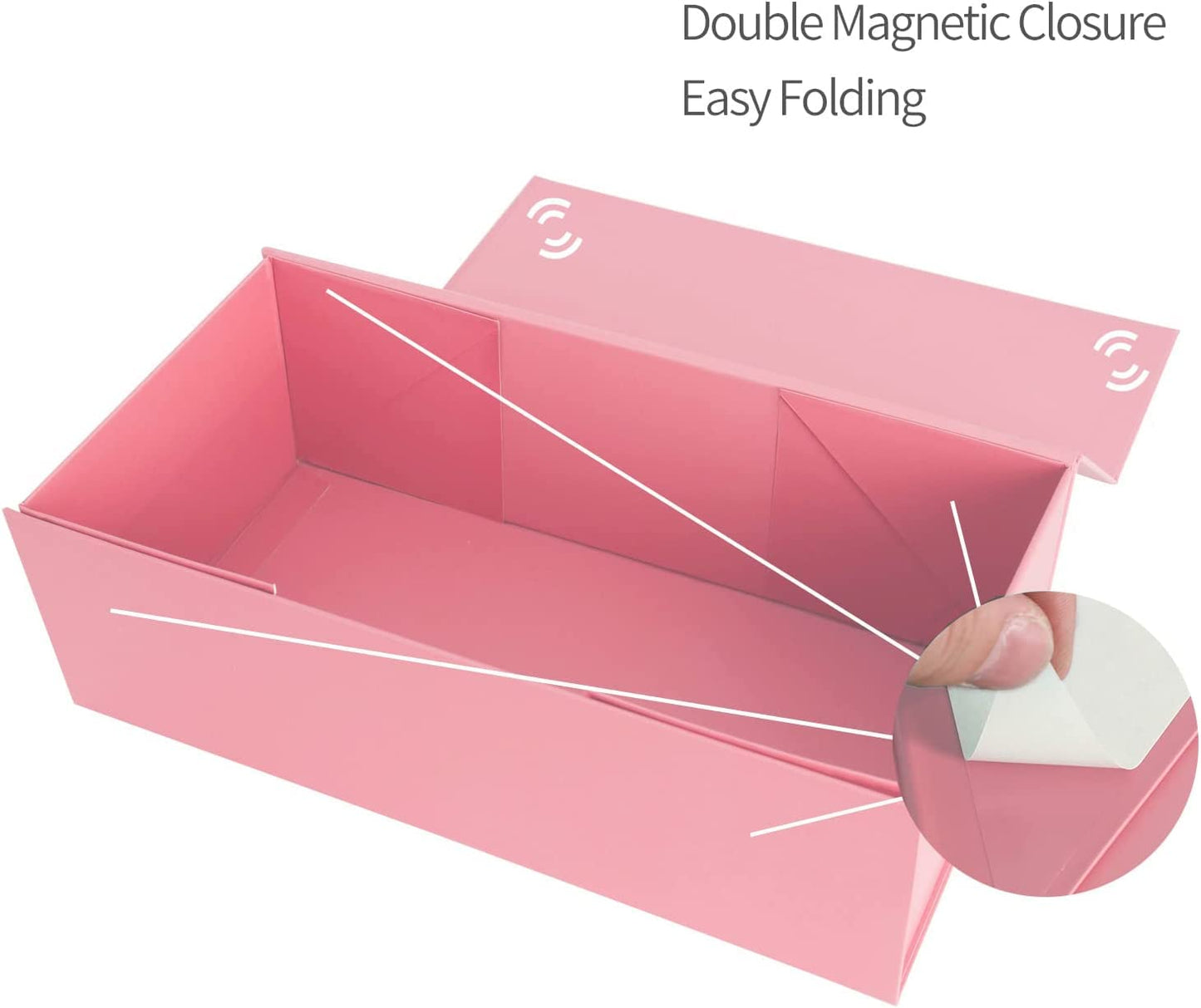 Pink Gift Box 10" x 6" x 3" with Magnetic Closure Lid Gift Boxe for Presents,Bridesmaid Gifts Boxes,Cute Box,Birthday Gift box,Luxury for Gift Packaging, Magnetic Gift Boxe for Wrapping Gifts (Pink)
