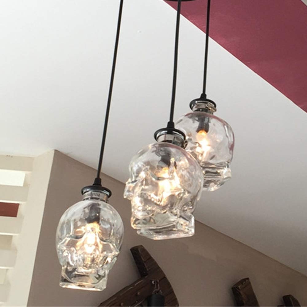 NIUYAO Pendant Light Lamp Dome Shade Hanging Ceiling Light (Skull Shape)
