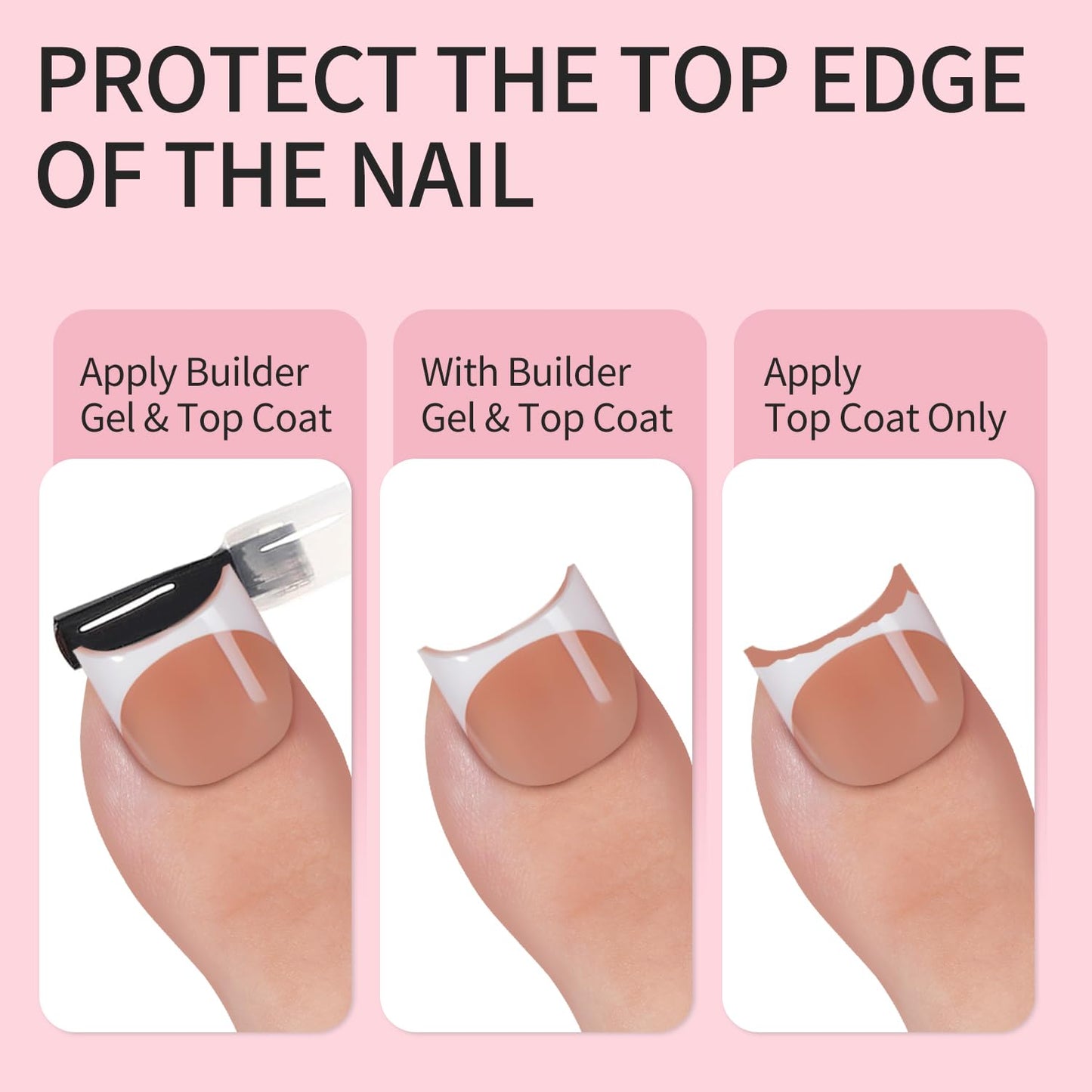 Vansiho 150 pcs French Tip Toe Nail Tips Press on, Brown White French Tips Toenail Press on Square for Women, Soft Gel Fake Toe Nails, Acrylic Nails Soak off Toe Nail Home DIY 15 Sizes